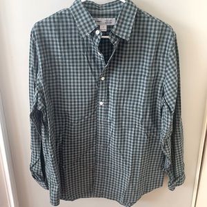 Old Navy Men’s button down shirt green/gray check size medium